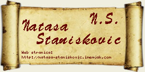 Nataša Stanišković vizit kartica